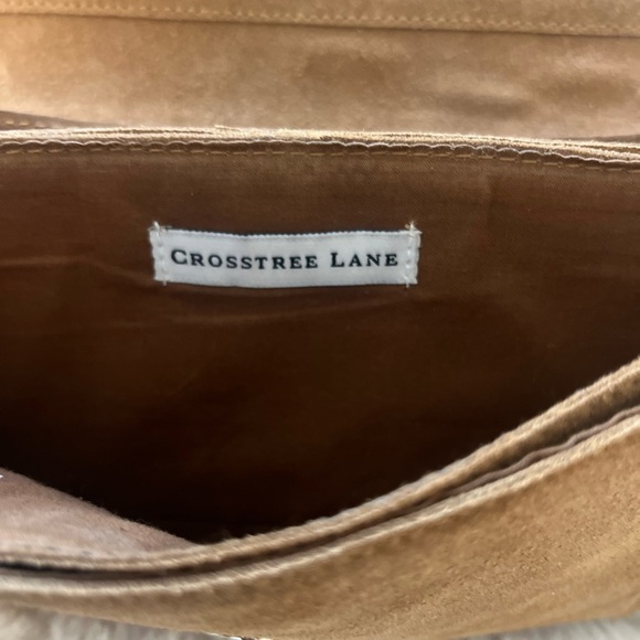 Crosstree Lane Cowhide Suede Brown Crossbody Bag - Picture 6 of 11